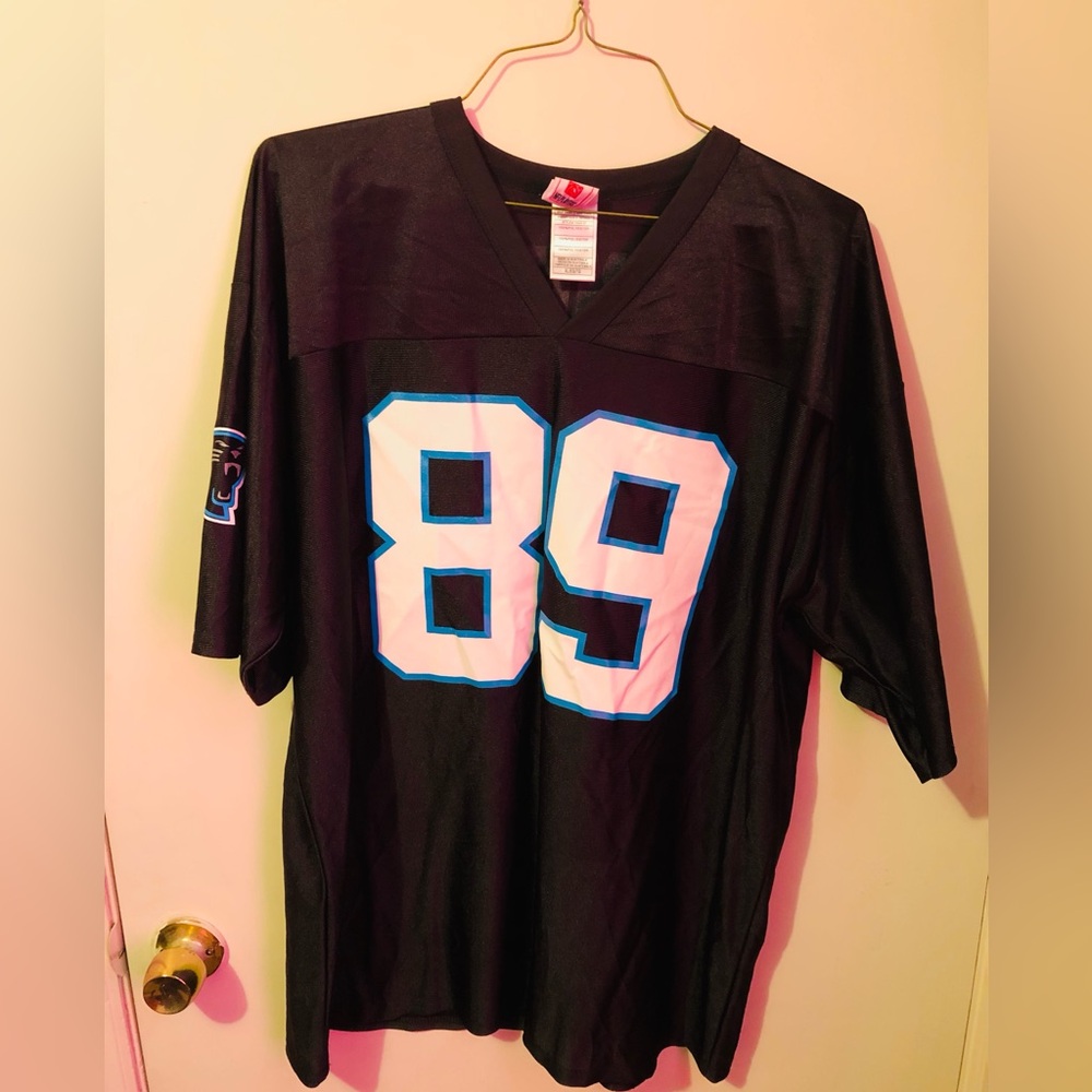 Carolina Panthers NFL players jersey #89 smith with long sleeve training shirt
